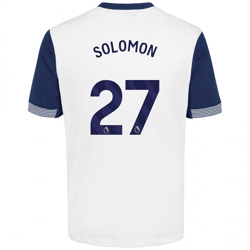 Bambino Maglia Manor Solomon #27 Bianco Blu Kit Gara Home 2024/25 Maglietta