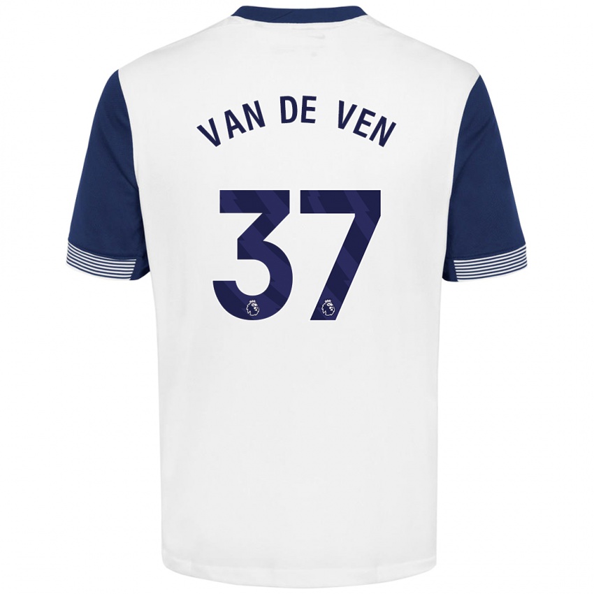 Bambino Maglia Micky Van De Ven #37 Bianco Blu Kit Gara Home 2024/25 Maglietta