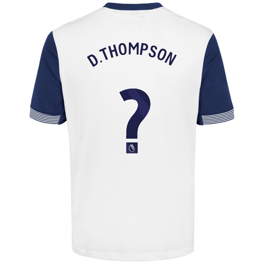 Bambino Maglia Dylan Thompson #0 Bianco Blu Kit Gara Home 2024/25 Maglietta