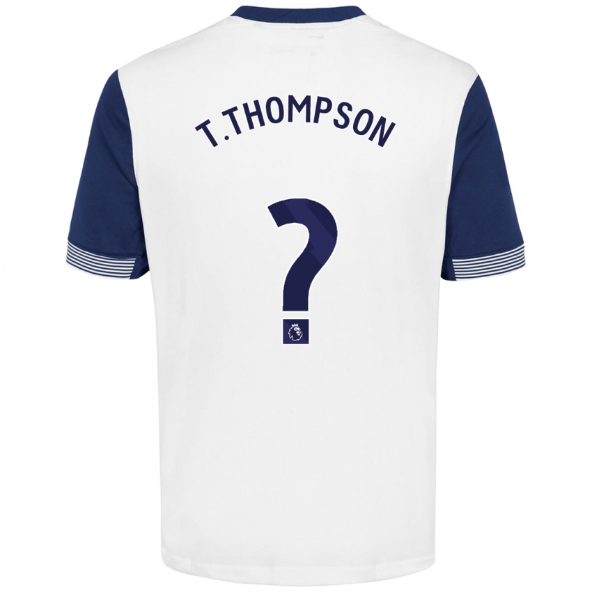 Bambino Maglia Tynan Thompson #0 Bianco Blu Kit Gara Home 2024/25 Maglietta