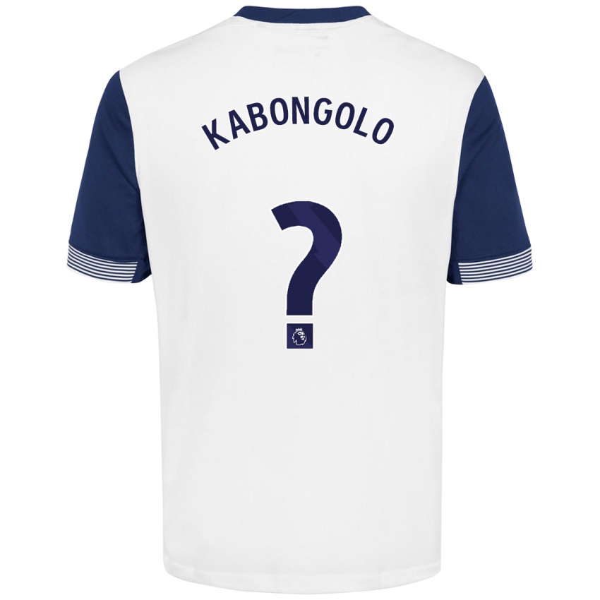 Bambino Maglia Melvyn Kabongolo #0 Bianco Blu Kit Gara Home 2024/25 Maglietta