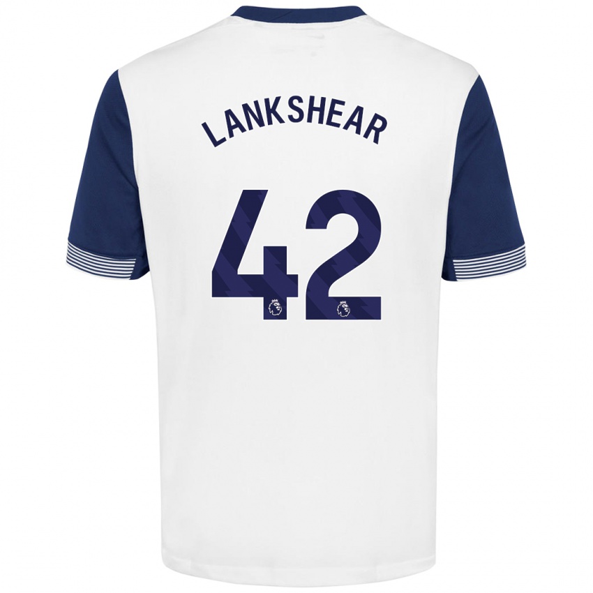 Bambino Maglia Will Lankshear #42 Bianco Blu Kit Gara Home 2024/25 Maglietta