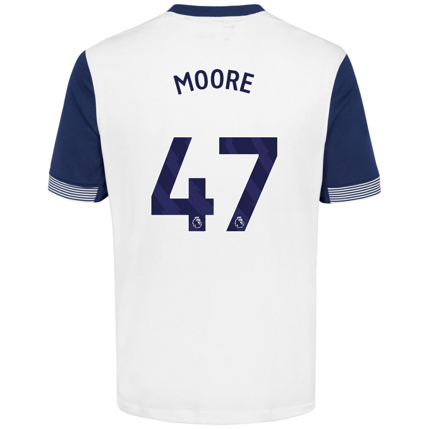 Bambino Maglia Mikey Moore #47 Bianco Blu Kit Gara Home 2024/25 Maglietta