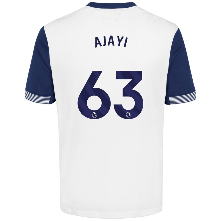 Bambino Maglia Damola Ajayi #63 Bianco Blu Kit Gara Home 2024/25 Maglietta