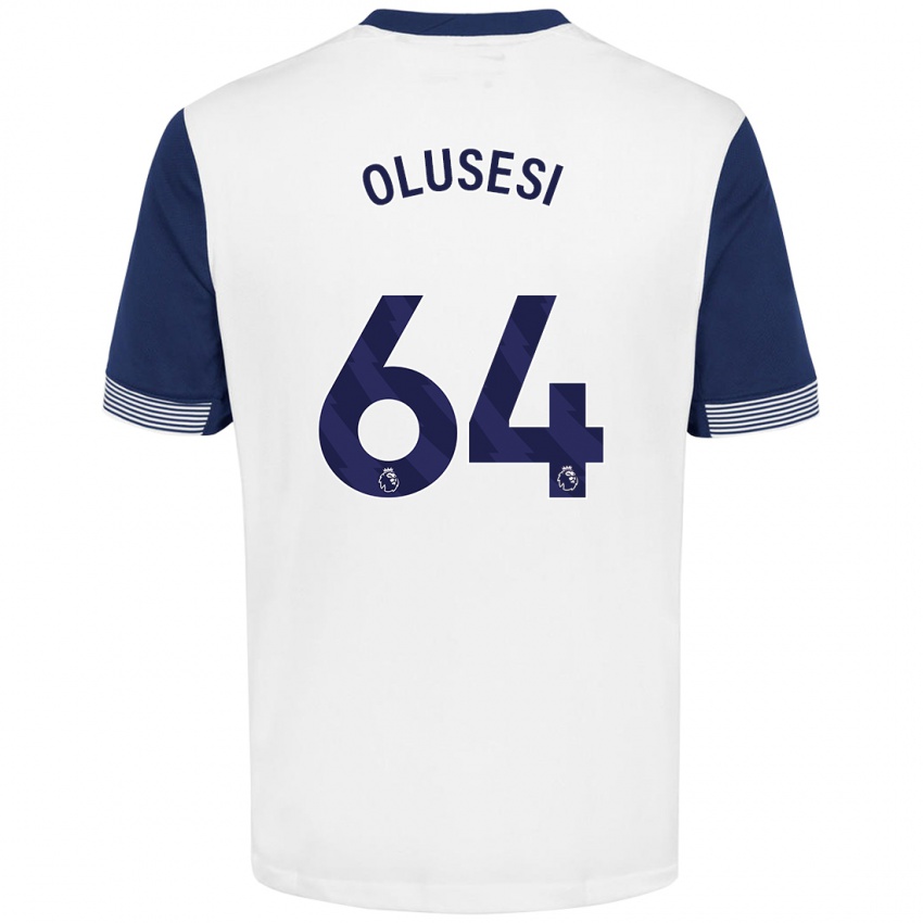 Bambino Maglia Callum Olusesi #64 Bianco Blu Kit Gara Home 2024/25 Maglietta