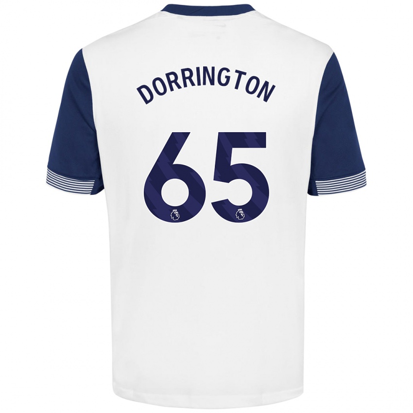 Bambino Maglia Alfie Dorrington #65 Bianco Blu Kit Gara Home 2024/25 Maglietta