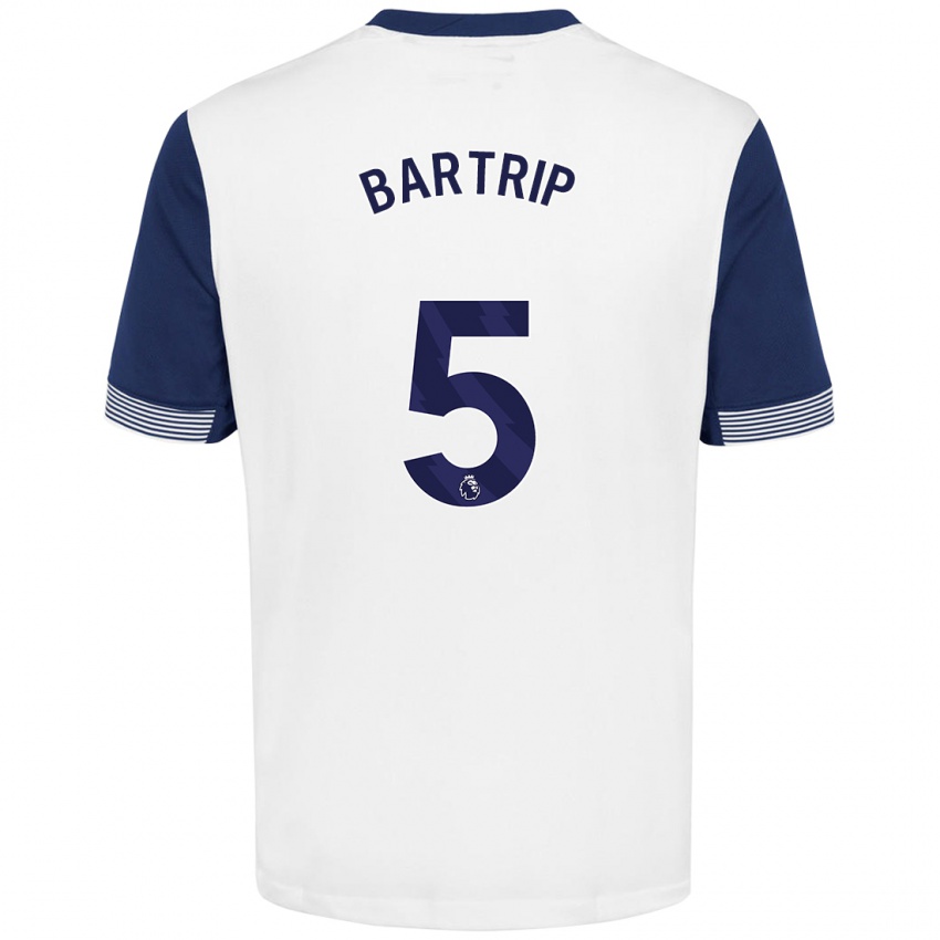 Bambino Maglia Molly Bartrip #5 Bianco Blu Kit Gara Home 2024/25 Maglietta