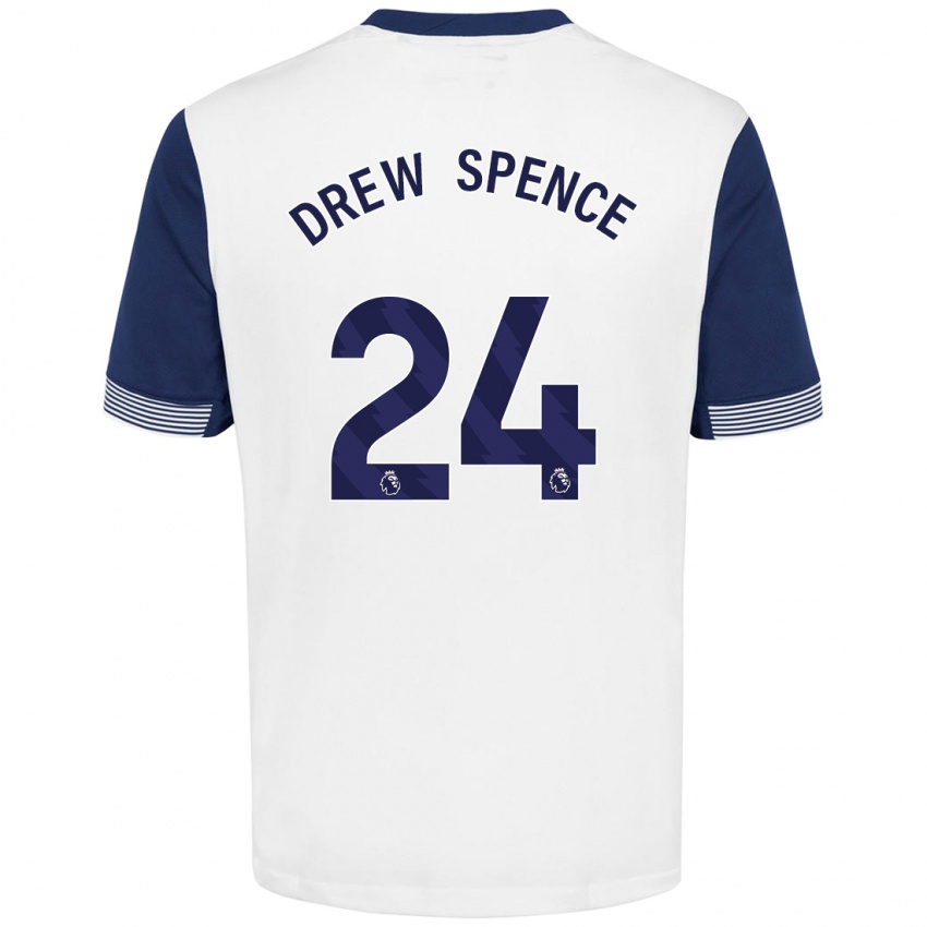 Bambino Maglia Drew Spence #24 Bianco Blu Kit Gara Home 2024/25 Maglietta