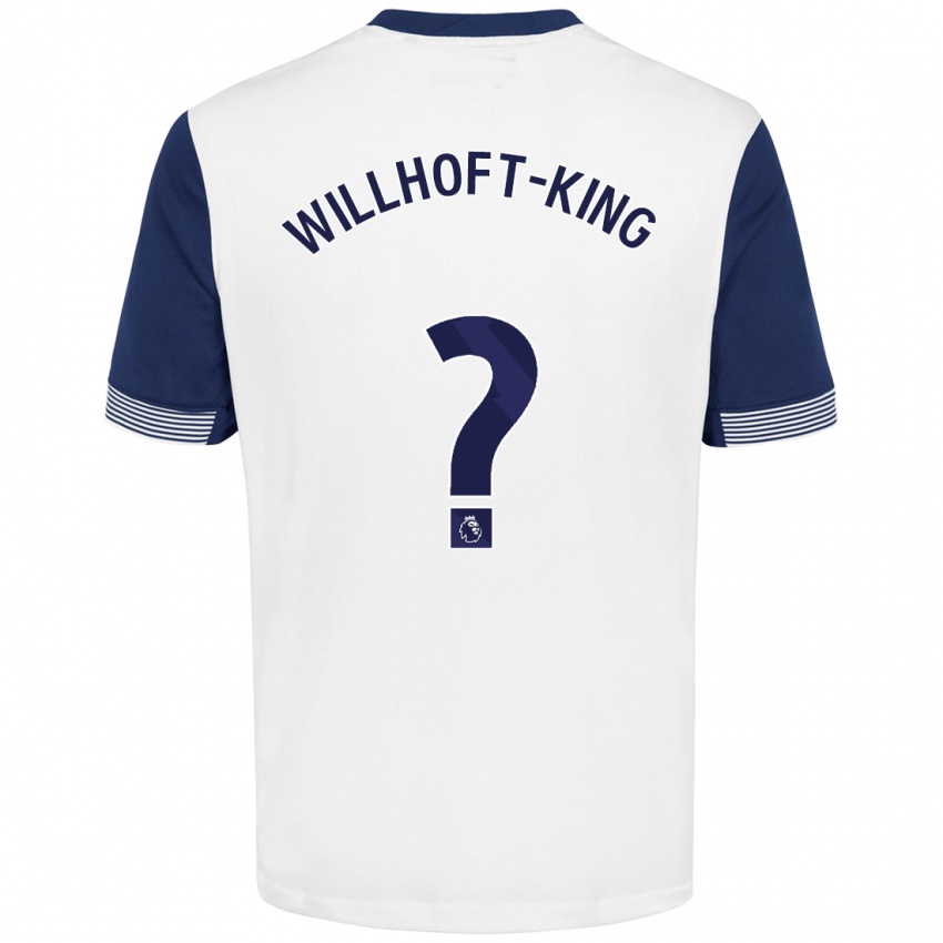 Bambino Maglia Han Willhoft-King #0 Bianco Blu Kit Gara Home 2024/25 Maglietta