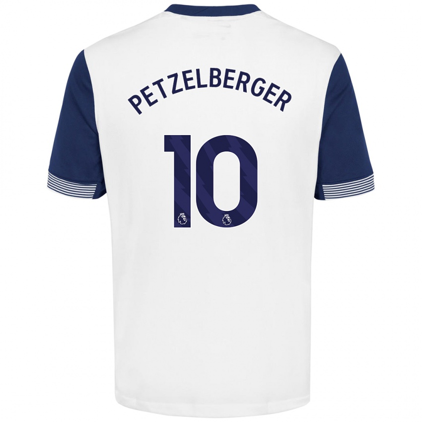 Bambino Maglia Ramona Petzelberger #10 Bianco Blu Kit Gara Home 2024/25 Maglietta