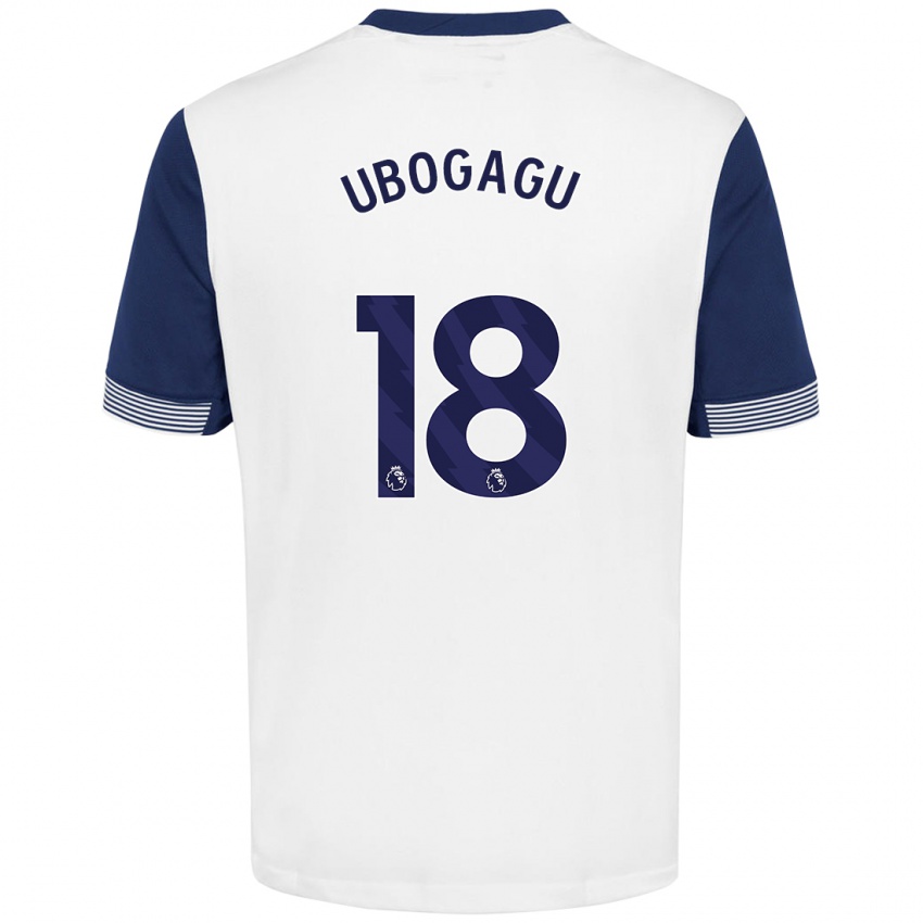 Bambino Maglia Chioma Ubogagu #18 Bianco Blu Kit Gara Home 2024/25 Maglietta