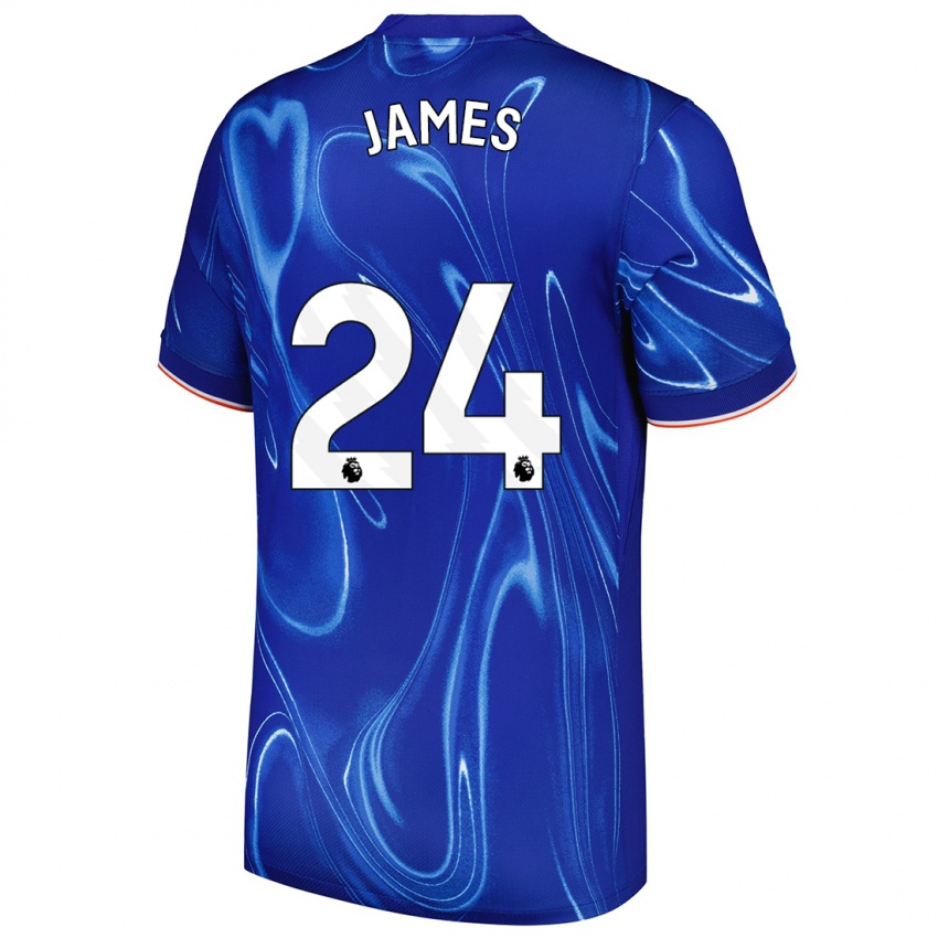 Bambino Maglia Reece James #24 Blu Bianco Kit Gara Home 2024/25 Maglietta