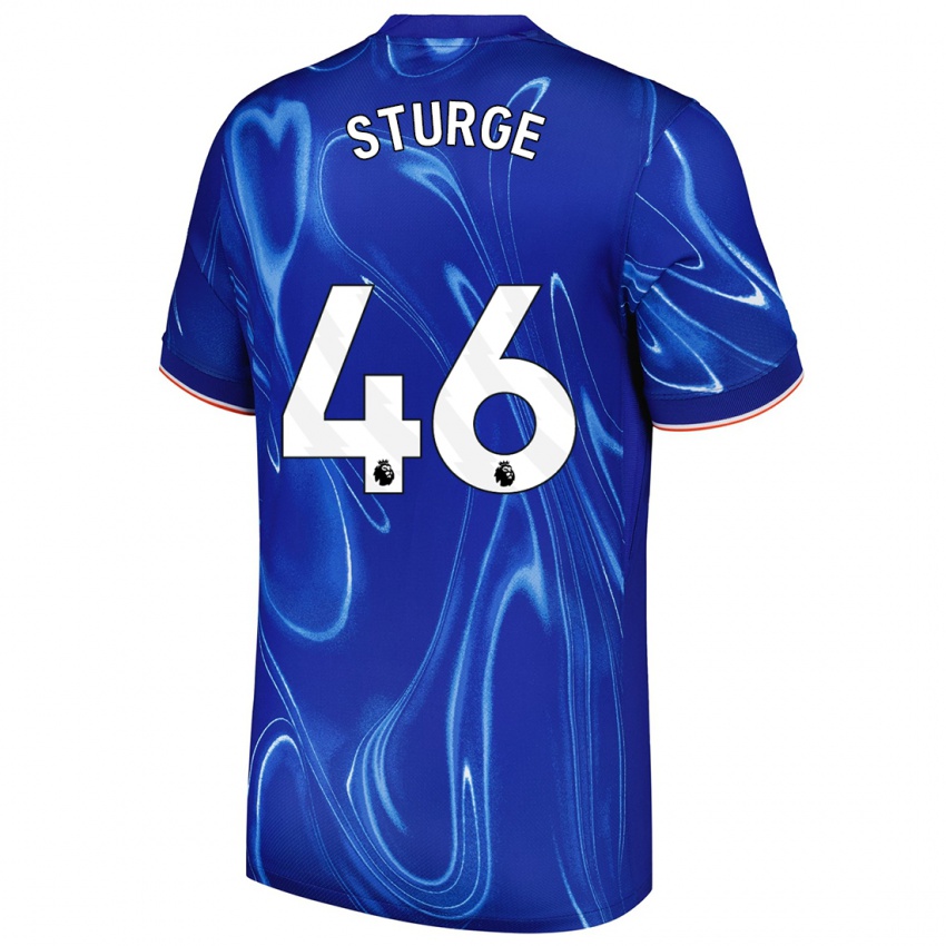 Bambino Maglia Zak Sturge #46 Blu Bianco Kit Gara Home 2024/25 Maglietta