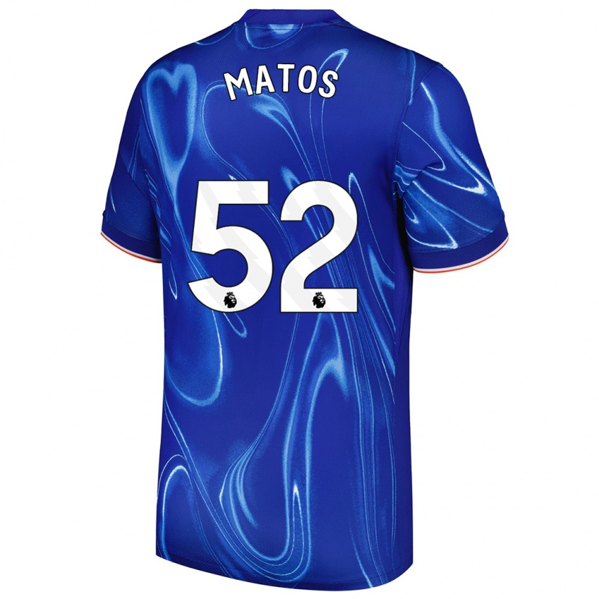 Bambino Maglia Alex Matos #52 Blu Bianco Kit Gara Home 2024/25 Maglietta