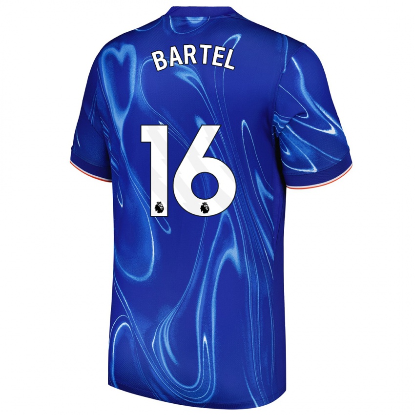 Bambino Maglia Júlia Bartel #16 Blu Bianco Kit Gara Home 2024/25 Maglietta