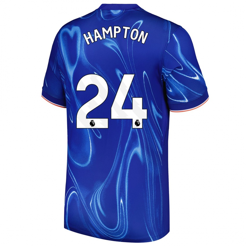 Bambino Maglia Hannah Hampton #24 Blu Bianco Kit Gara Home 2024/25 Maglietta