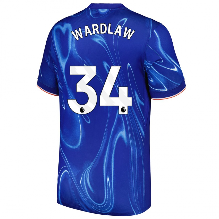 Bambino Maglia Charlotte Wardlaw #34 Blu Bianco Kit Gara Home 2024/25 Maglietta