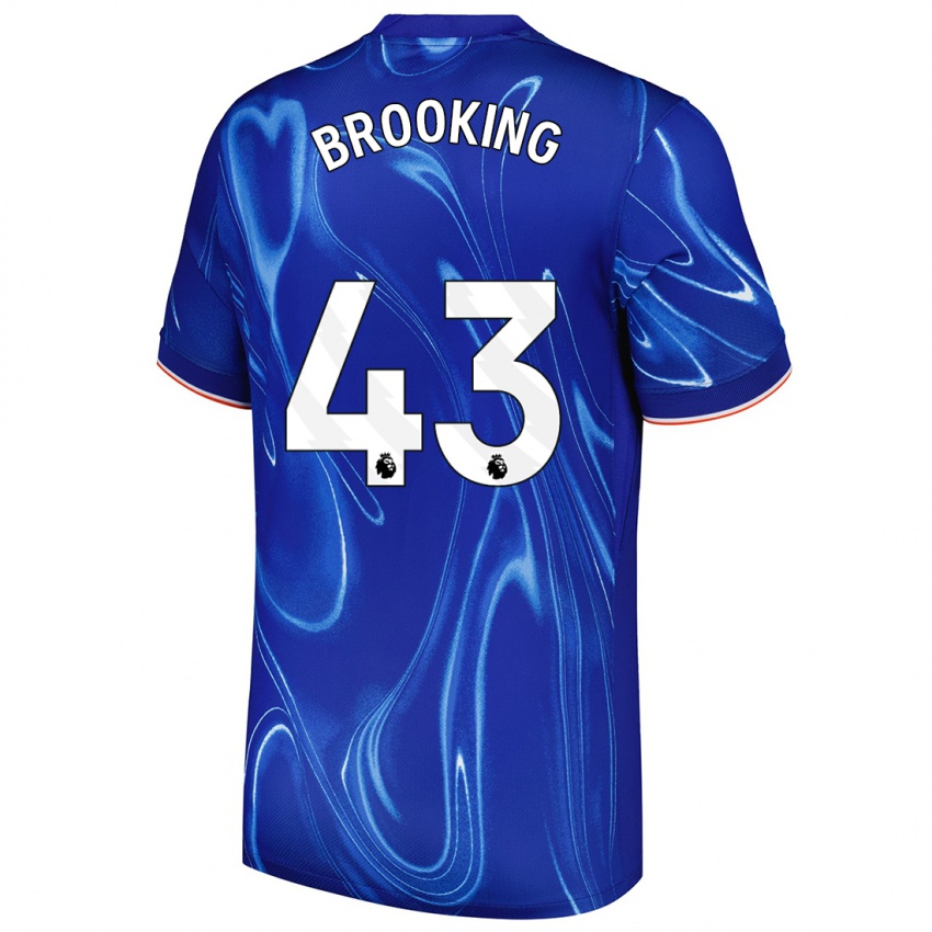 Bambino Maglia Josh Brooking #43 Blu Bianco Kit Gara Home 2024/25 Maglietta