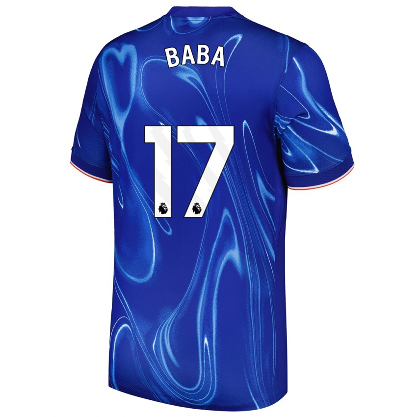 Bambino Maglia Abdul-Rahman Baba #17 Blu Bianco Kit Gara Home 2024/25 Maglietta