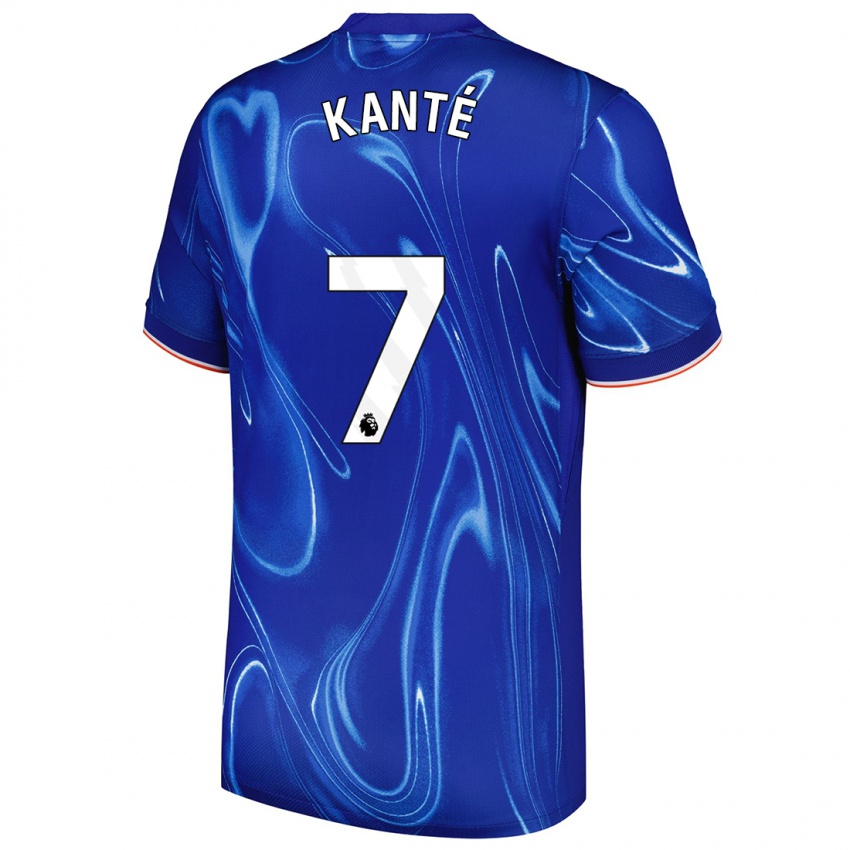 Bambino Maglia N'golo Kante #7 Blu Bianco Kit Gara Home 2024/25 Maglietta