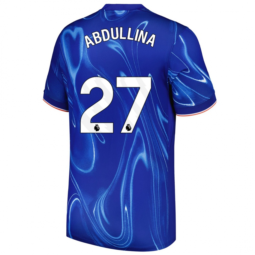 Bambino Maglia Alsu Abdullina #27 Blu Bianco Kit Gara Home 2024/25 Maglietta