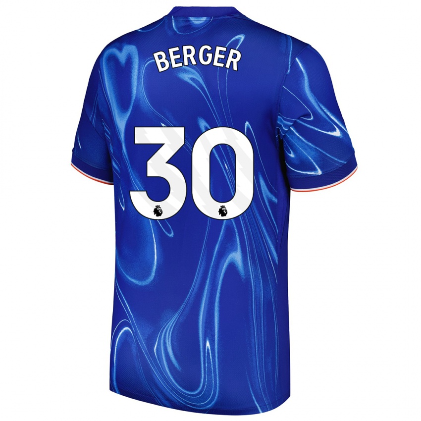 Bambino Maglia Ann-Katrin Berger #30 Blu Bianco Kit Gara Home 2024/25 Maglietta