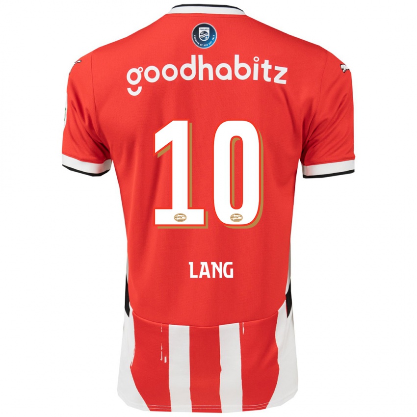 Bambino Maglia Noa Lang #10 Rosso Bianco Kit Gara Home 2024/25 Maglietta