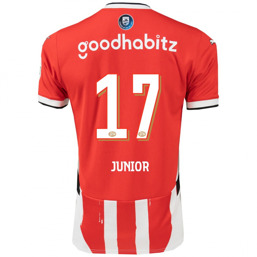 Bambino Maglia Mauro Junior #17 Rosso Bianco Kit Gara Home 2024/25 Maglietta