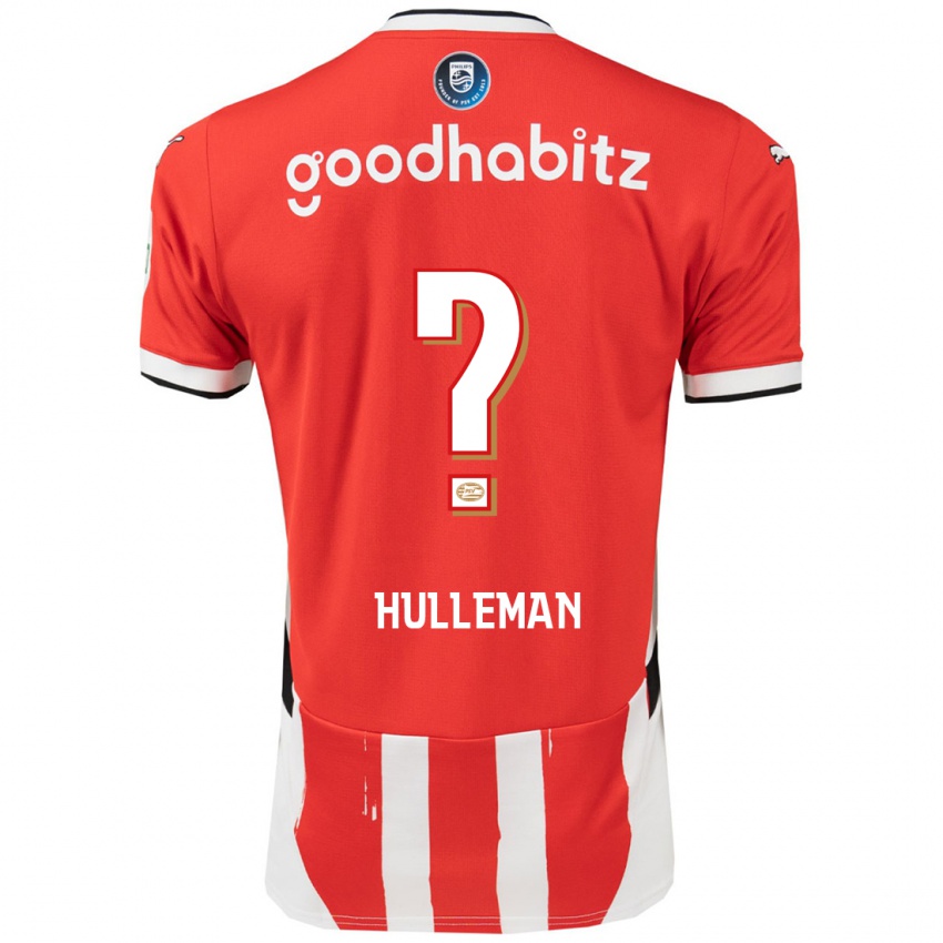 Bambino Maglia Daan Hulleman #0 Rosso Bianco Kit Gara Home 2024/25 Maglietta