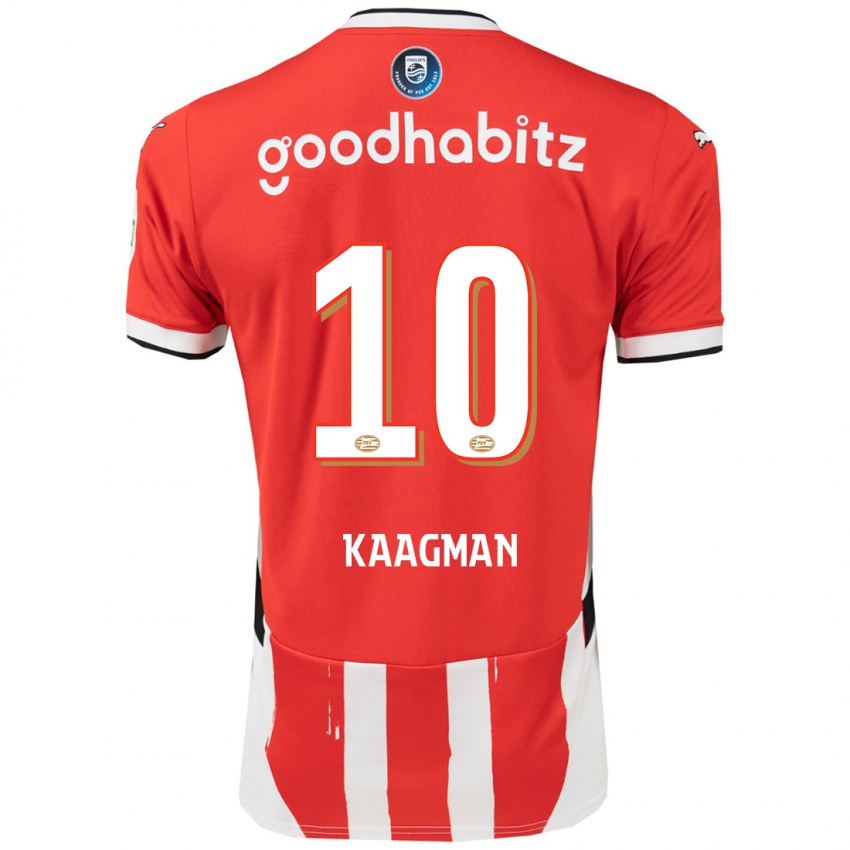 Bambino Maglia Inessa Kaagman #10 Rosso Bianco Kit Gara Home 2024/25 Maglietta