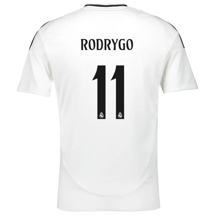 Bambino Maglia Rodrygo #11 Bianco Kit Gara Home 2024/25 Maglietta