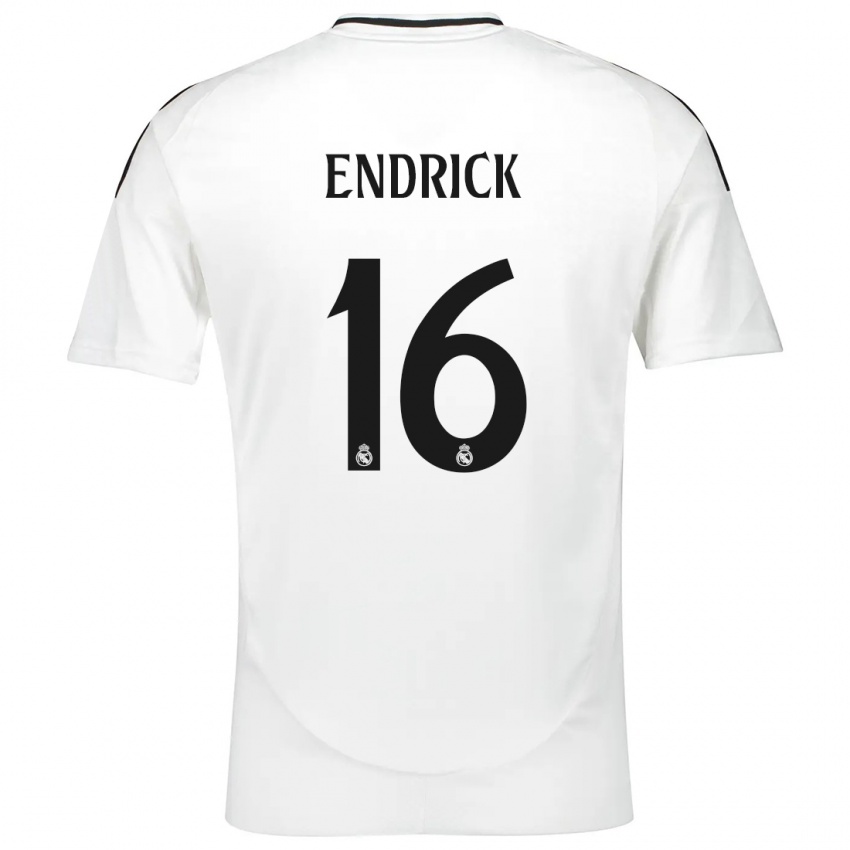 Bambino Maglia Endrick #16 Bianco Kit Gara Home 2024/25 Maglietta