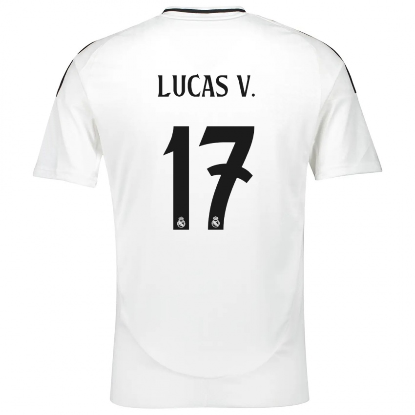 Bambino Maglia Lucas Vazquez #17 Bianco Kit Gara Home 2024/25 Maglietta