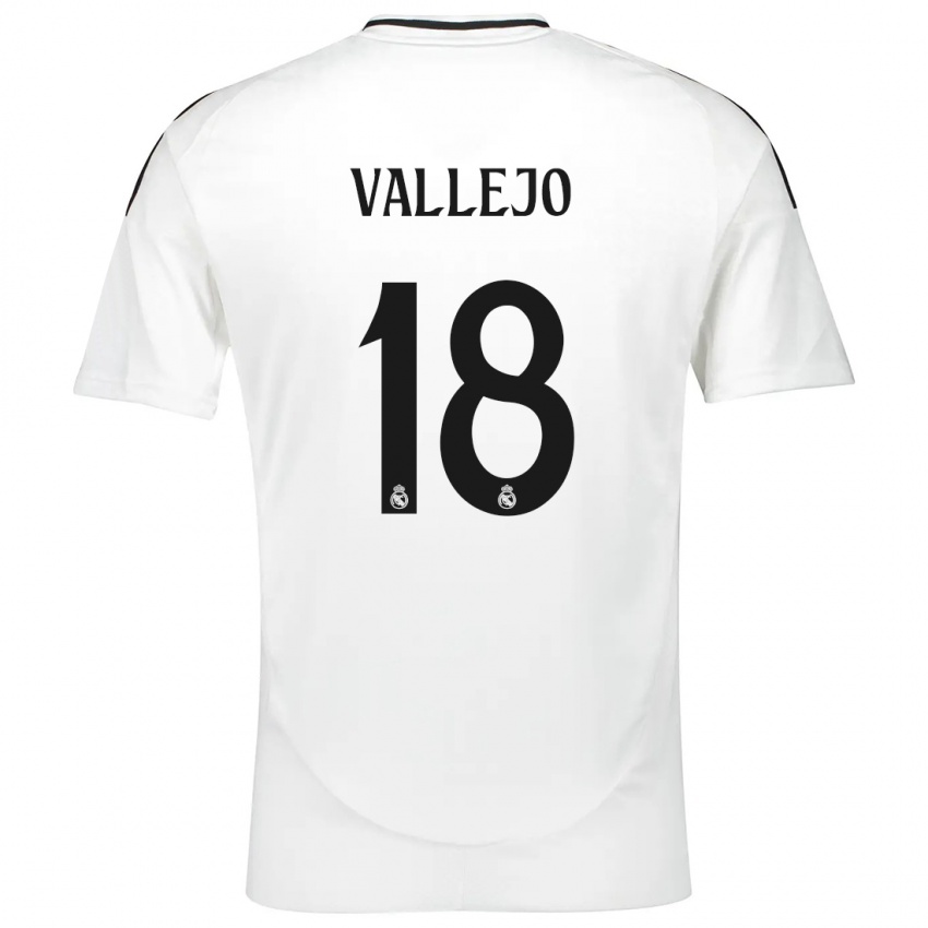 Bambino Maglia Jesus Vallejo #18 Bianco Kit Gara Home 2024/25 Maglietta