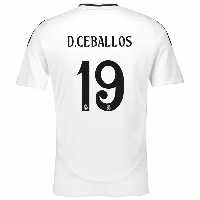 Bambino Maglia Dani Ceballos #19 Bianco Kit Gara Home 2024/25 Maglietta