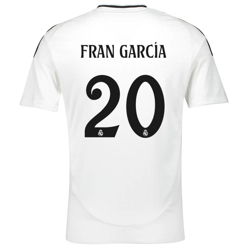 Bambino Maglia Fran García #20 Bianco Kit Gara Home 2024/25 Maglietta