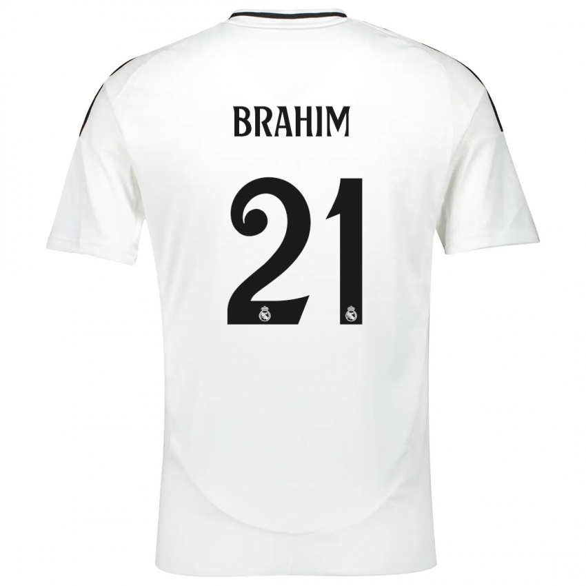 Bambino Maglia Brahim Diaz #21 Bianco Kit Gara Home 2024/25 Maglietta