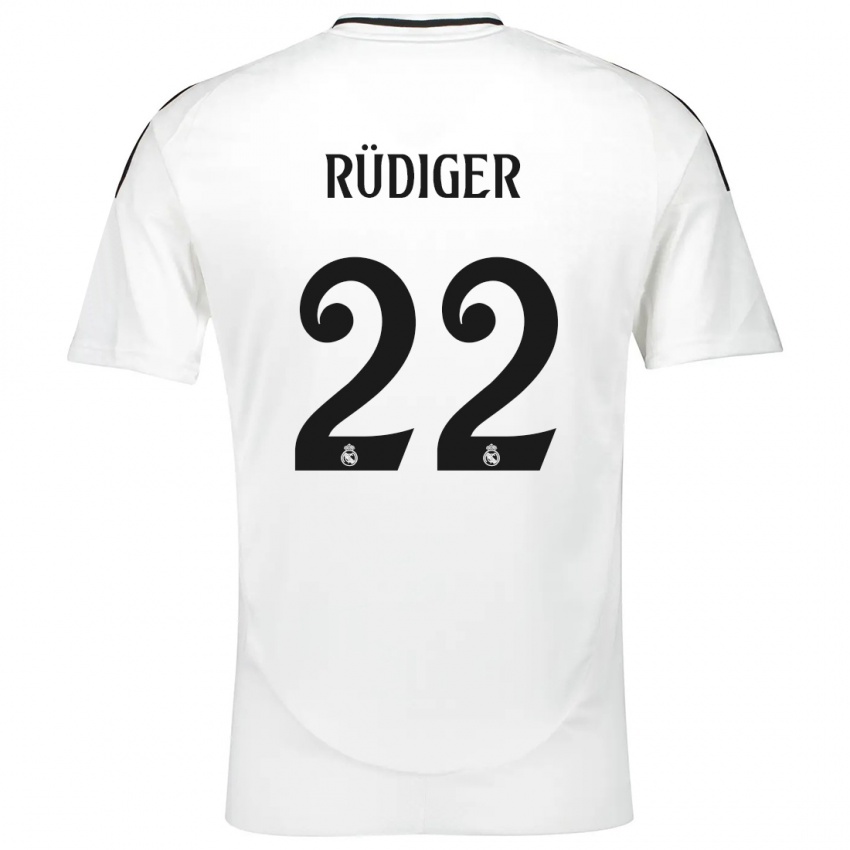 Bambino Maglia Antonio Rudiger #22 Bianco Kit Gara Home 2024/25 Maglietta