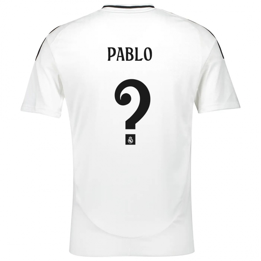 Bambino Maglia Pablo Ramón #0 Bianco Kit Gara Home 2024/25 Maglietta