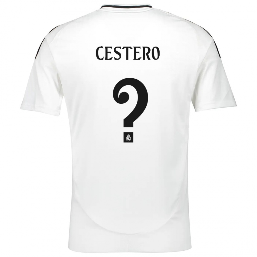 Bambino Maglia Jorge Cestero #0 Bianco Kit Gara Home 2024/25 Maglietta