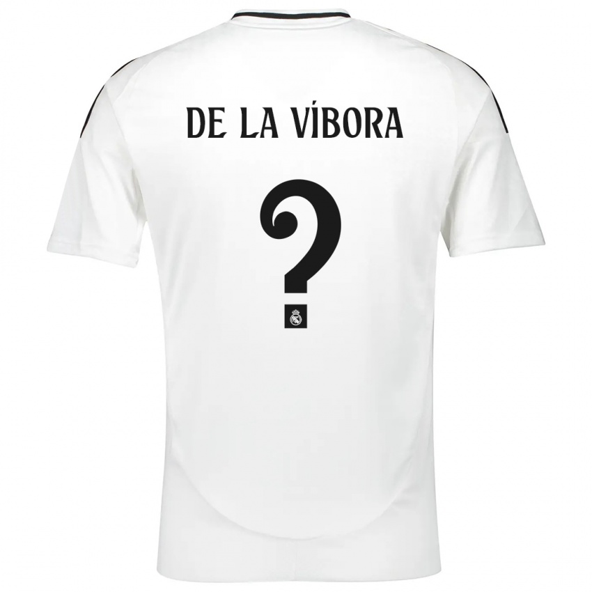 Bambino Maglia David De La Víbora #0 Bianco Kit Gara Home 2024/25 Maglietta