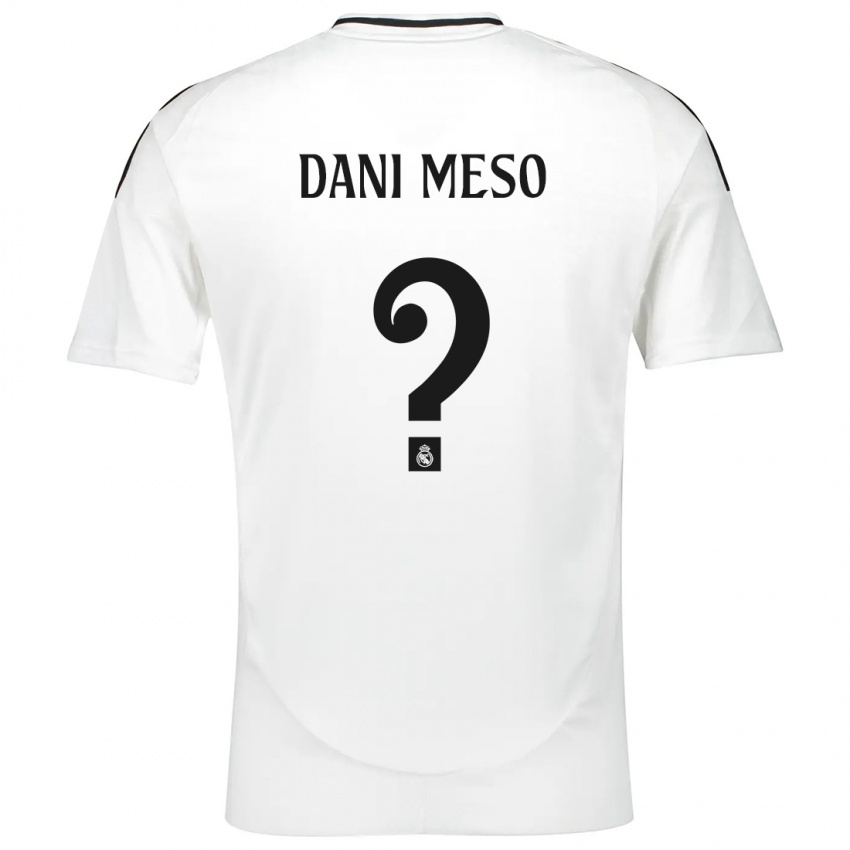 Bambino Maglia Dani Meso #0 Bianco Kit Gara Home 2024/25 Maglietta