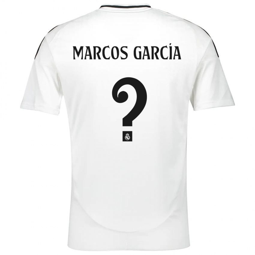 Bambino Maglia Marcos García #0 Bianco Kit Gara Home 2024/25 Maglietta