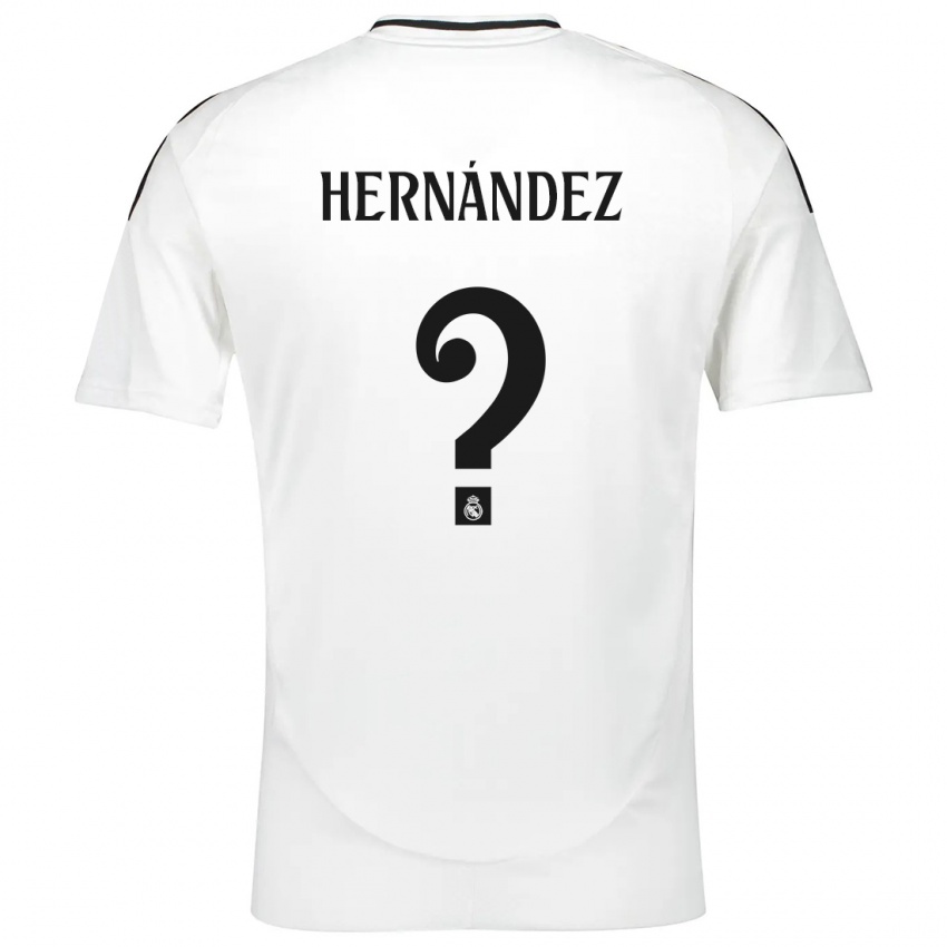 Bambino Maglia Enaitz Hernández #0 Bianco Kit Gara Home 2024/25 Maglietta