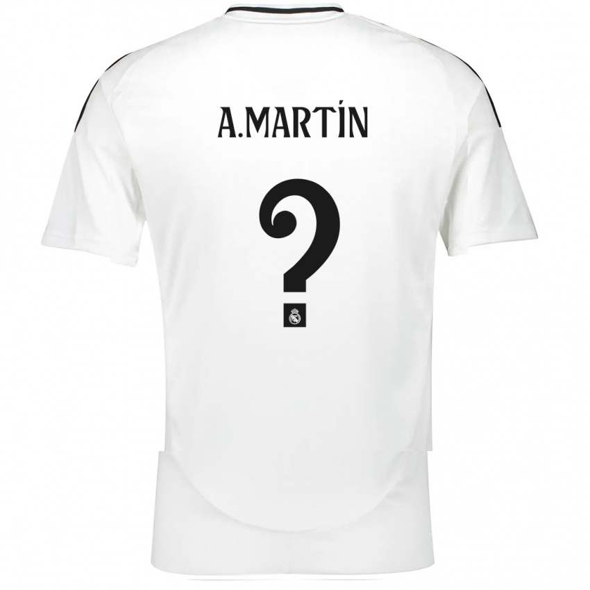 Bambino Maglia Álex Martín #0 Bianco Kit Gara Home 2024/25 Maglietta