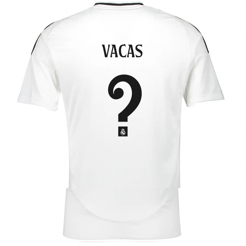 Bambino Maglia Juan Vacas #0 Bianco Kit Gara Home 2024/25 Maglietta