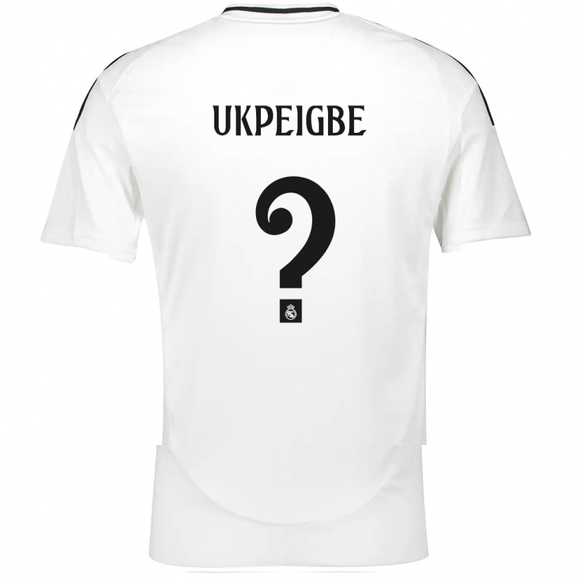 Bambino Maglia Melvin Ukpeigbe #0 Bianco Kit Gara Home 2024/25 Maglietta