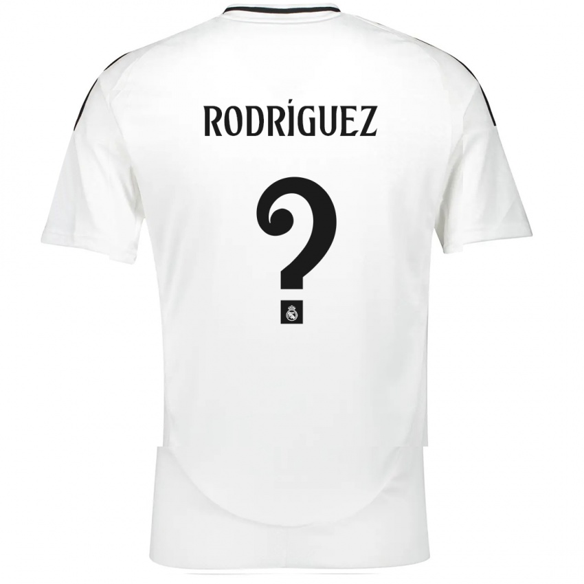 Bambino Maglia Álvaro Rodríguez #0 Bianco Kit Gara Home 2024/25 Maglietta