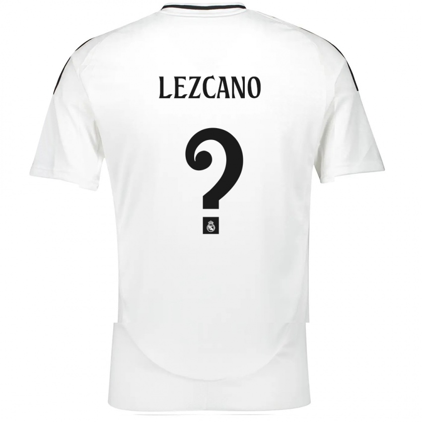 Bambino Maglia Álvaro Lezcano #0 Bianco Kit Gara Home 2024/25 Maglietta