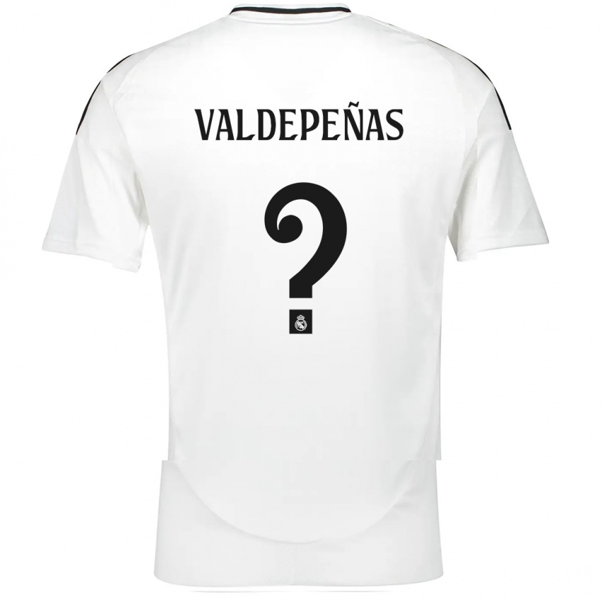 Bambino Maglia Víctor Valdepeñas #0 Bianco Kit Gara Home 2024/25 Maglietta